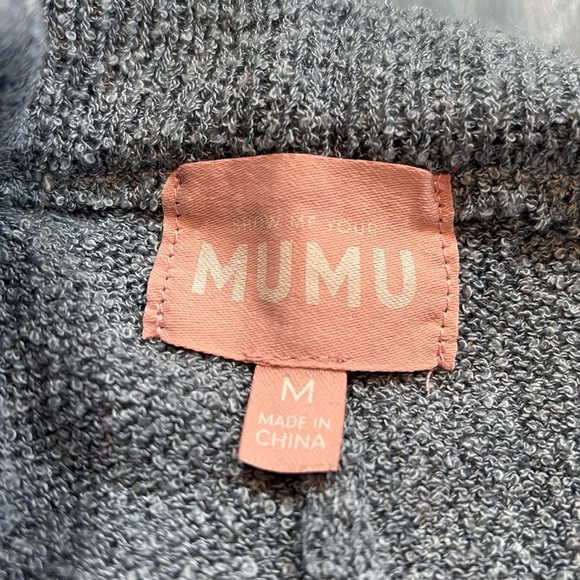 Show Me Your Mumu Gio Shorts in Dusty Blue Knit - Picture 7 of 9